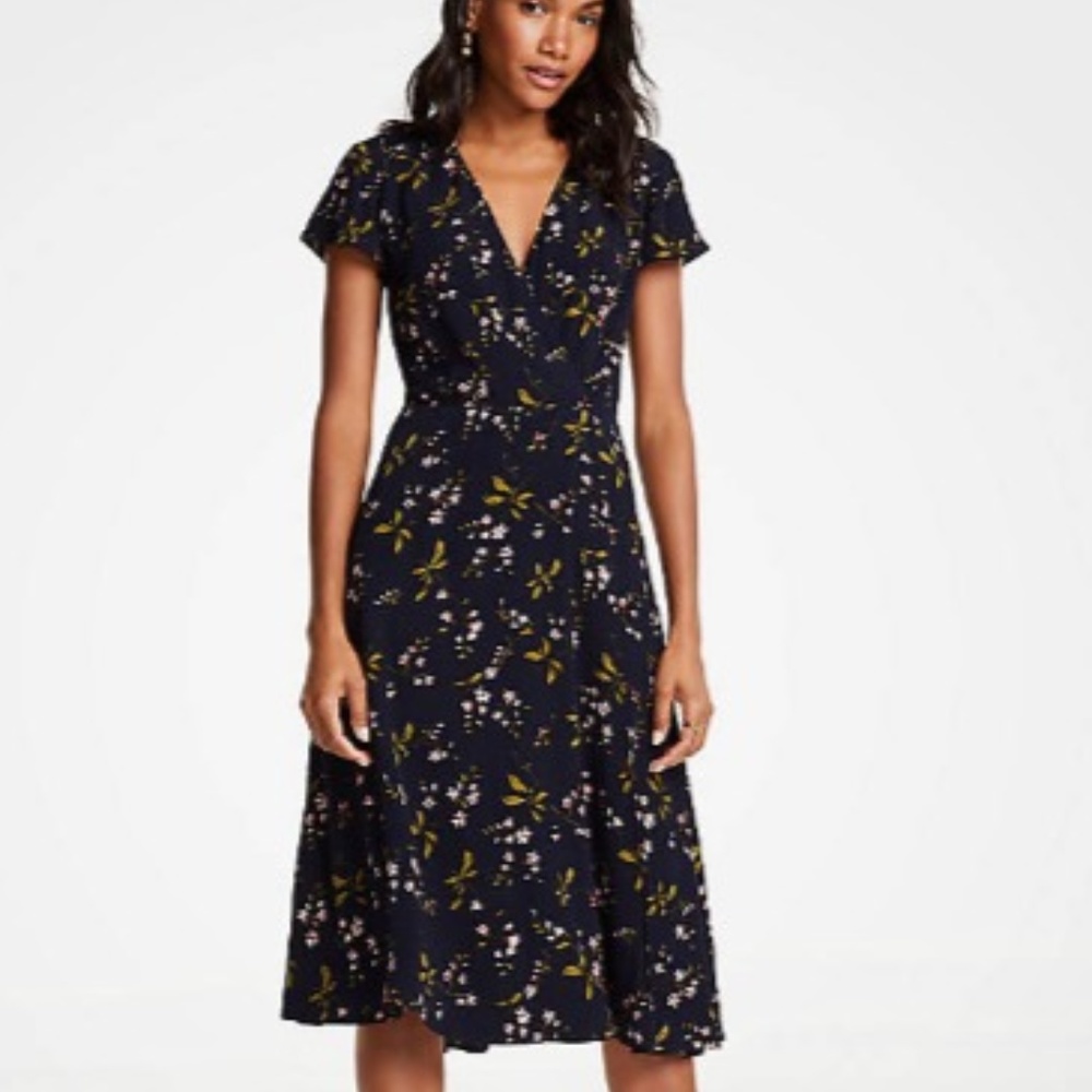 NWT Ann Taylor Floral Wrap Dress